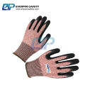 Nitrile Sandy With HPPE Cut 5 Resistant Anting Cutting And Anti Oil Work Glove